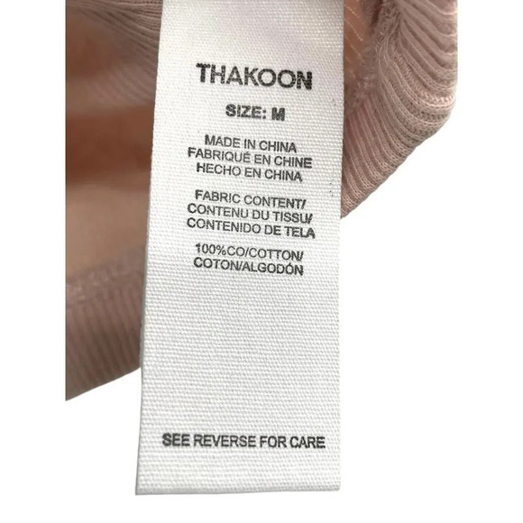 Thakoon Womens Dusty Pink Cropped Top Sleeveless Cotton Size Medium NWT - Picture 7 of 7